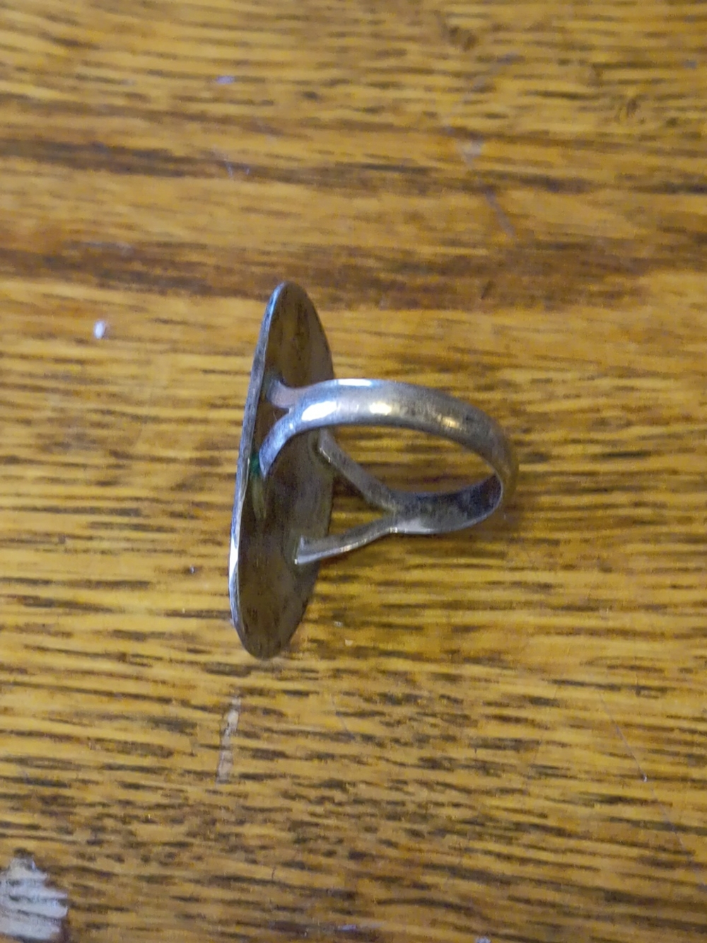 Taxco Turquoise and Mother-of-Pearl Bird Inlay Ring - Picture 6 of 7